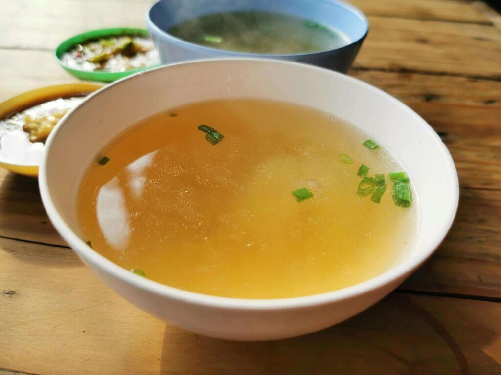 bowl of homemade bone broth