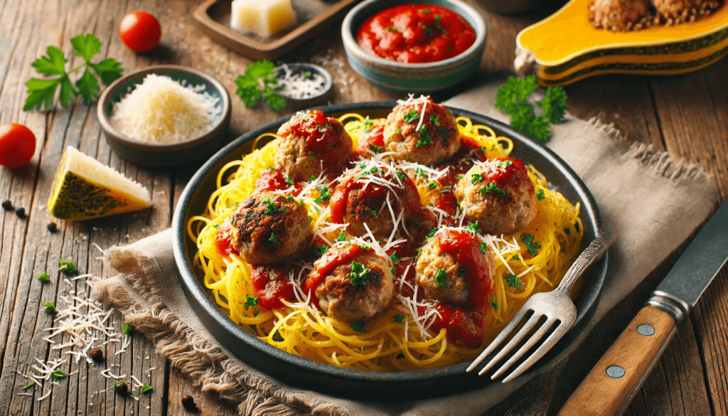 turkey meatballs with spaghetti squash